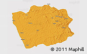 Political 3D Map of N'Zeto, cropped outside