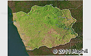 Satellite 3D Map of N'Zeto, darken