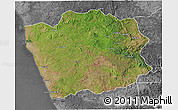 Satellite 3D Map of N'Zeto, desaturated