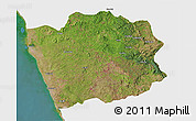 Satellite 3D Map of N'Zeto, single color outside