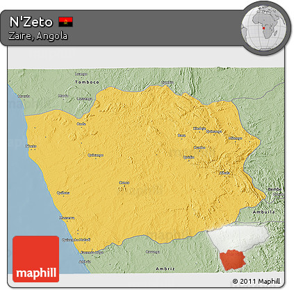 Savanna Style 3D Map of N'Zeto