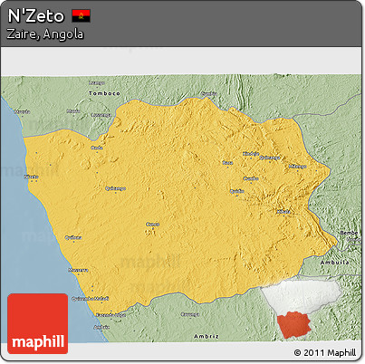 Savanna Style 3D Map of N'Zeto