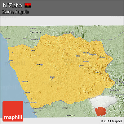 Savanna Style 3D Map of N'Zeto