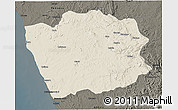 Shaded Relief 3D Map of N'Zeto, darken