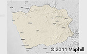 Shaded Relief 3D Map of N'Zeto, desaturated