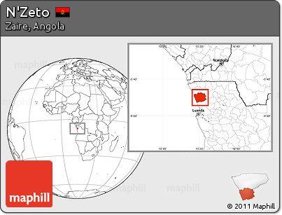 Blank Location Map of N'Zeto