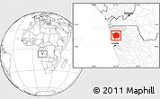 Blank Location Map of N'Zeto, highlighted parent region