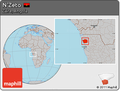 Gray Location Map of N'Zeto