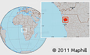 Gray Location Map of N'Zeto