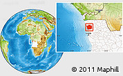 Physical Location Map of N'Zeto, highlighted country