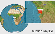Satellite Location Map of N'Zeto, highlighted parent region
