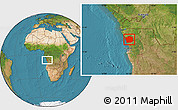 Satellite Location Map of N'Zeto
