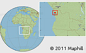 Savanna Style Location Map of N'Zeto, within the entire country