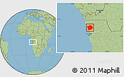 Savanna Style Location Map of N'Zeto