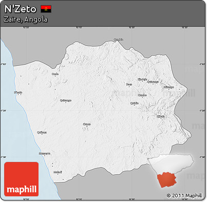 Gray Map of N'Zeto, single color outside