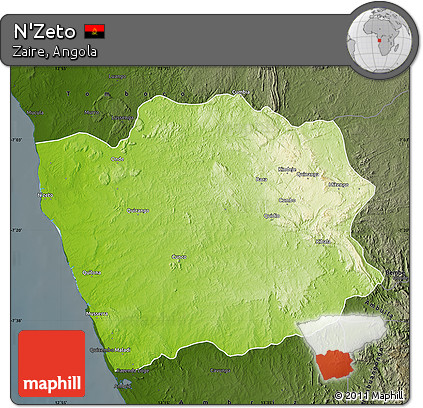 Physical Map of N'Zeto, darken