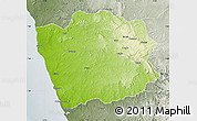 Physical Map of N'Zeto, semi-desaturated