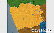 Political Map of N'Zeto, darken