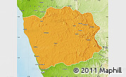 Political Map of N'Zeto, physical outside