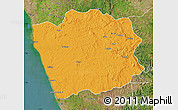 Political Map of N'Zeto, satellite outside