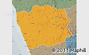 Political Map of N'Zeto, semi-desaturated