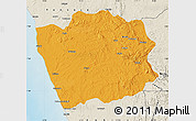 Political Map of N'Zeto, shaded relief outside