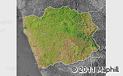 Satellite Map of N'Zeto, desaturated