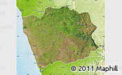 Satellite Map of N'Zeto, physical outside