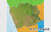 Satellite Map of N'Zeto, political outside