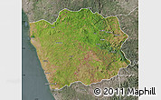 Satellite Map of N'Zeto, semi-desaturated
