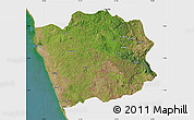 Satellite Map of N'Zeto, single color outside
