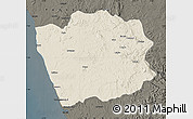 Shaded Relief Map of N'Zeto, darken