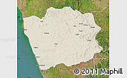 Shaded Relief Map of N'Zeto, satellite outside