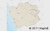 Shaded Relief Map of N'Zeto, single color outside