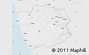 Silver Style Map of N'Zeto, single color outside