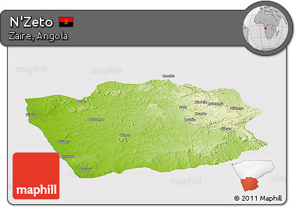 Physical Panoramic Map of N'Zeto, cropped outside