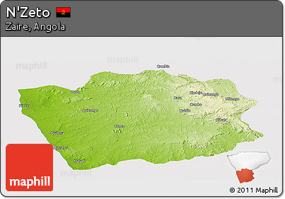 Physical Panoramic Map of N'Zeto, cropped outside