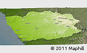 Physical Panoramic Map of N'Zeto, darken