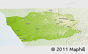 Physical Panoramic Map of N'Zeto, lighten