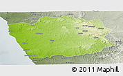 Physical Panoramic Map of N'Zeto, semi-desaturated