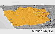 Political Panoramic Map of N'Zeto, desaturated