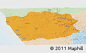 Political Panoramic Map of N'Zeto, lighten