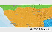 Political Panoramic Map of N'Zeto