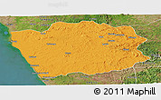 Political Panoramic Map of N'Zeto, satellite outside