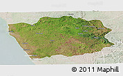 Satellite Panoramic Map of N'Zeto, lighten