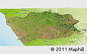 Satellite Panoramic Map of N'Zeto, physical outside