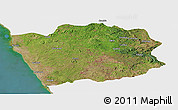 Satellite Panoramic Map of N'Zeto, single color outside