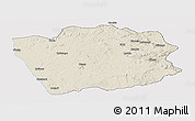Shaded Relief Panoramic Map of N'Zeto, cropped outside