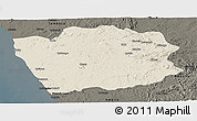 Shaded Relief Panoramic Map of N'Zeto, darken