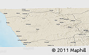 Shaded Relief Panoramic Map of N'Zeto